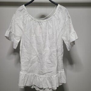 Terzo Millennio 100% Linen Tunic Top SIZE S